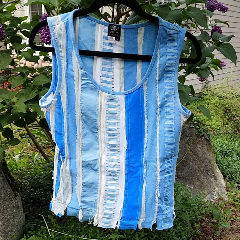 Anthropologie Artwork London ribbon tank